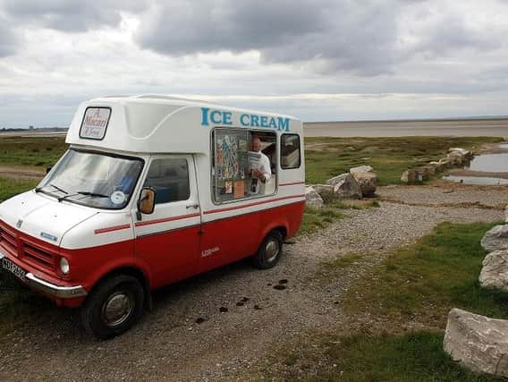 Home-grown holidays: An ice cream van in Hest Bank, near Morecambe
