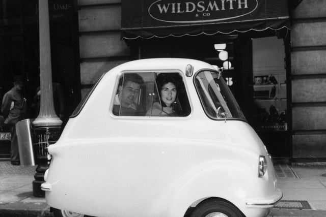 The bodywork was glass fibre and the the interior was upholstered in vynide. The engine was concealed under the driver's seat.