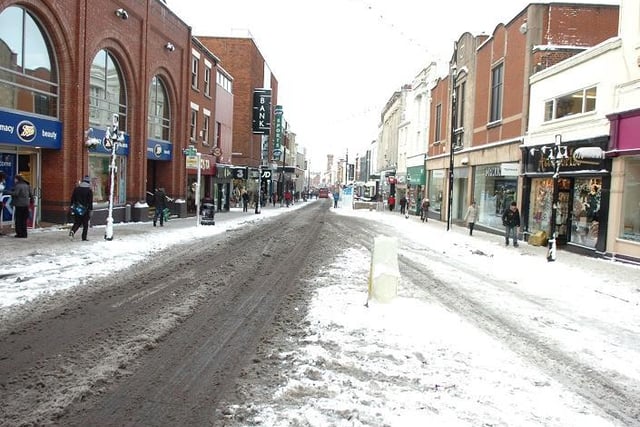 Not many shoppers were braving the elements on Fishergate