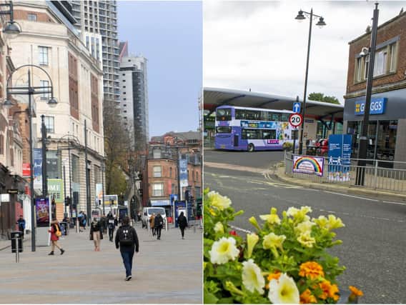 Infection rates are falling quickly in the city centre and parts of Pudsey