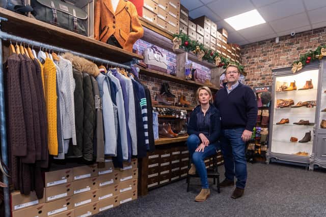 Michelle and Richard Smith, owners of The Shoe Room, Priory Walk, Doncaster. Photo: James Hardisty
