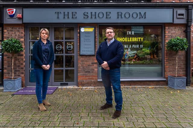 Michelle and Richard Smith, owners of The Shoe Room, Priory Walk, Doncaster. Photo: James Hardisty