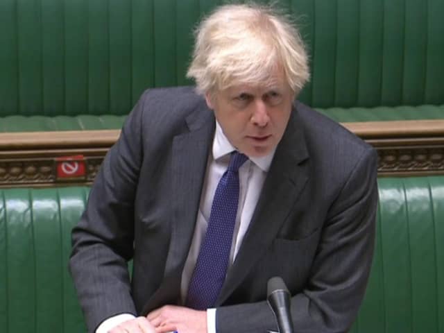 Prime Minister Boris Johnson at PMQs. Photo: PA