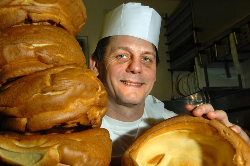 May 2007 and pictured is Thierry Dumouchel with his Yorkshire Puddings at his bakery in Garforth.
