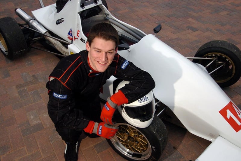 This is motor racing driver Adam Walker from Garforth who in April 2007 was competing in the UK Formula Jedi Championships.