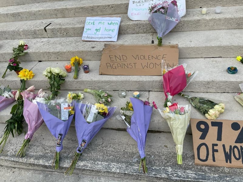 The Square was completely silent for one minute before speakers read out a list of names of around 40 women who 'needed' to be remembered.