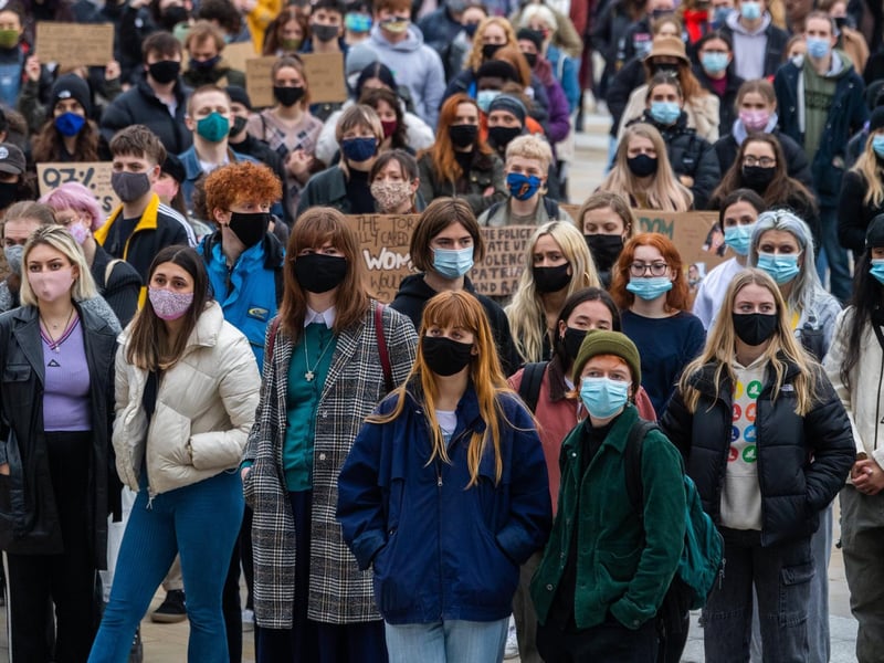 The vigil was held in memory of Sarah Everard and was a protest against a new piece of legislation which is said to give police more powers to stop mass demonstrations.
