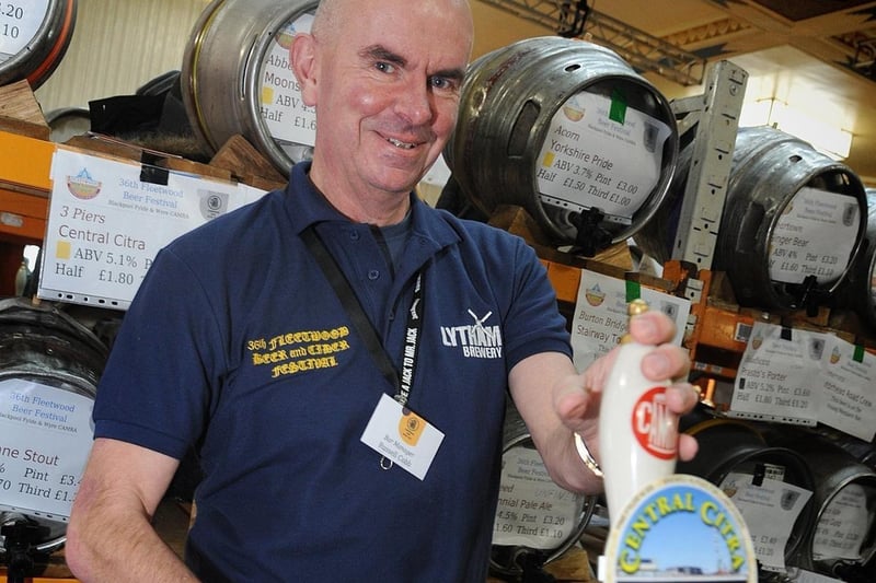 Fleetwood real ale and cider festival. Bar Manager Russell Cobb.
