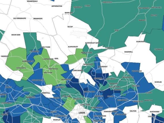 These Leeds areas recorded less than three new Covid cases in the seven days to March 12 (Photo: Gov.UK)