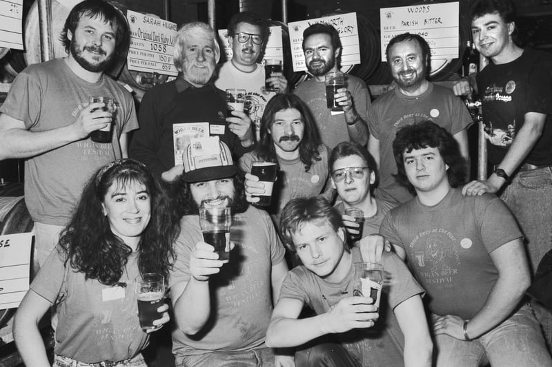 The launch of Wigan Beer Festival in 1990.
