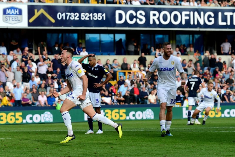 Marcelo Bielsa's first game in the capital came with the September 2018 trip to Millwall in which Jack Harrison struck in the 89th minute, above, to seal a 1-1 draw. It felt like a win in the circumstances but wasn't. Picture by James Hardisty.