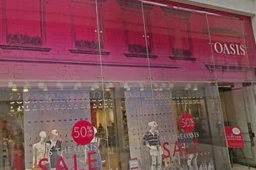 More than 1,800 jobs were lost after sister fashion chains Oasis and Warehouse said they would not reopen any of their stores again last year. Boohoo has bought the brands which are now sold online-only.