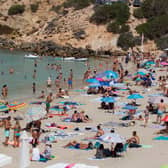 IBIZA: Tourists enjoy a sunny day at Cala Tadira beach. Photo: Getty Images