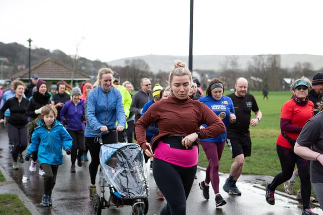 Runners take part in Saturday's parkrun at Centre Vale, Todmorden. Picture: Bruce Fitzgerald