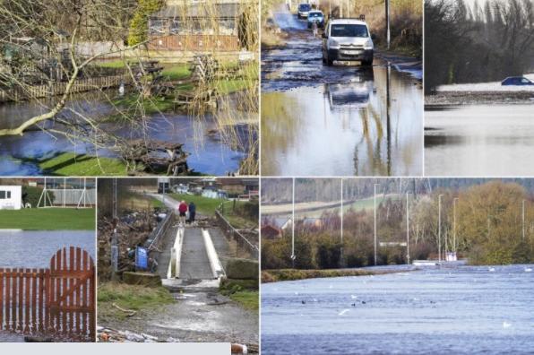 Flooding and high river levels across the Wakefield district after Storm Franklin.