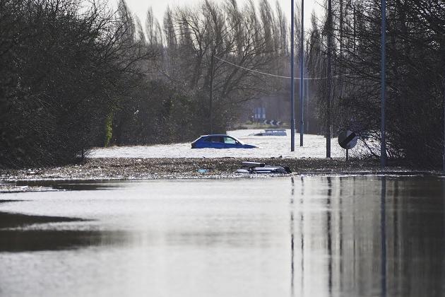 Flooding and high river levels across the Wakefield district after Storm Franklin. Allerton Bywater. Picture Scott Merrylees