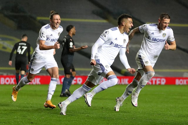 It was Marcelo Bielsa versus Pep Guardiola in English football for the first time and a game resembling a basketball match most definitely did not disappoint, Rodrigo drawing Leeds level for a 1-1 draw. Photo by Catherine Ivill/Getty Images.