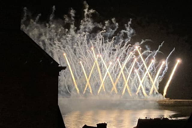 The harbour is spectacularly lit up. Picture by Hannah Chesterman.