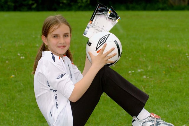 Carleton Park Junior & Infant School, pupil 11-year-old Bethany Lee who won a national competition to design a football for the FA Cup final.