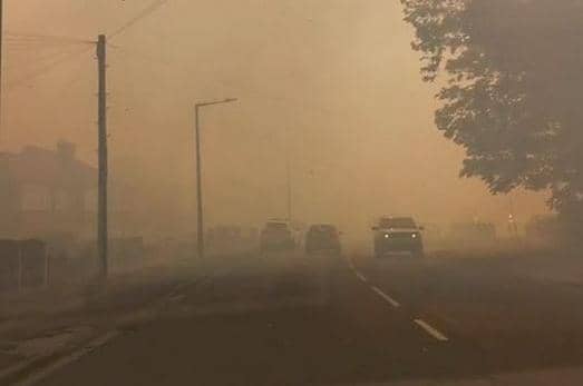Sprotbrough near Doncaster during the fire