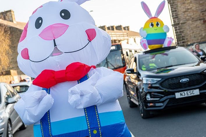 The Easter Bunny danced its way through the streets of Rosegrove