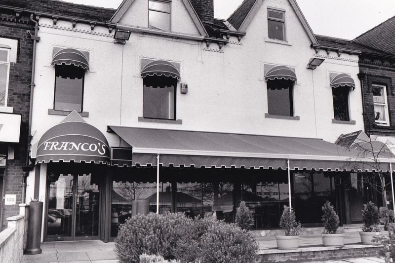 Franco's Trattoria Del Pescatore restaurant was found on Street Lane. It is pictured in January 1988.