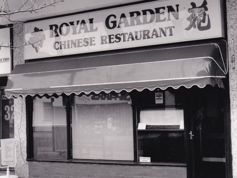 Did you enjoy a meal here back in the day? The Royal Garden Chinese restaurant on Main Street in Garforth pictured in November 1989.