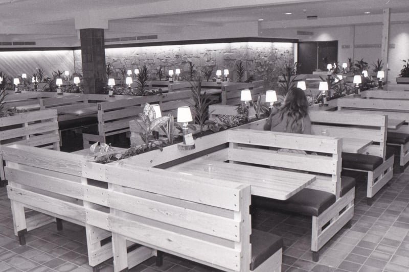 The Farmhouse serve yourself restaurant in the city centre boasted spacious seating for diners. It is pictured in May 1i981.