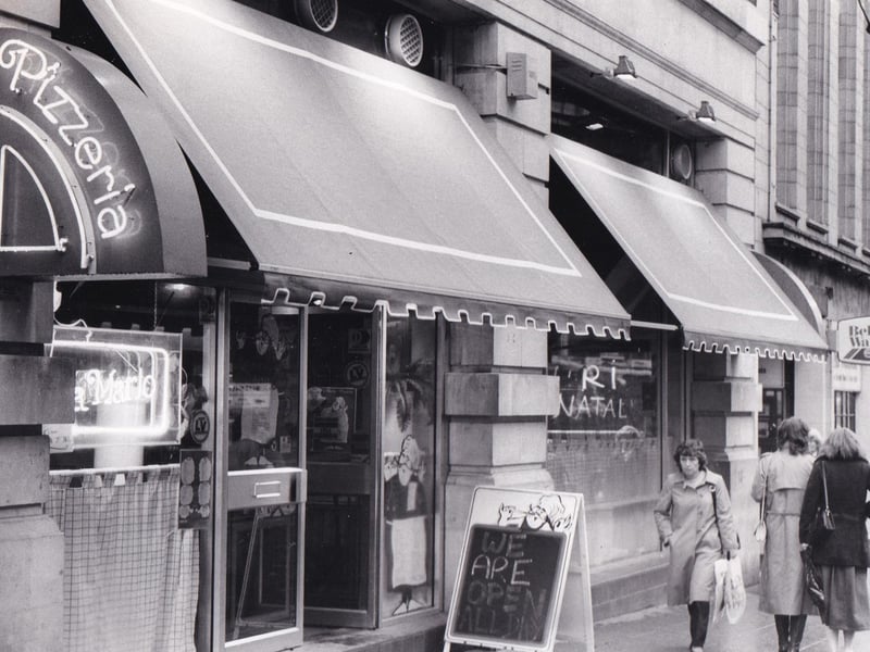 Da Mario's restaurant on The Headrow was at the peak of its powers when this photo was taken in December 1983.