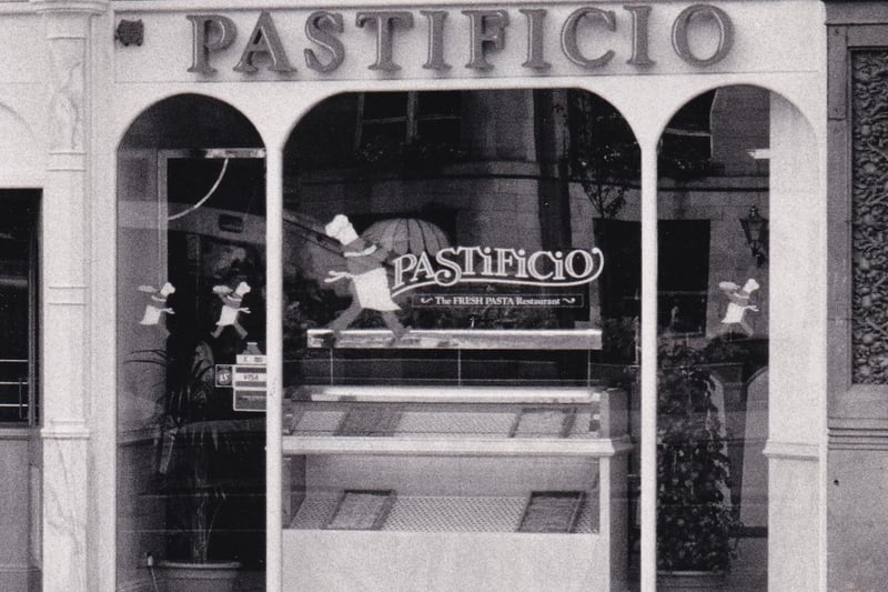 Pastificio was the fresh pasta restaurant on The Headrow pictured in September 1986.