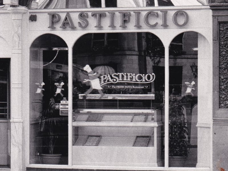 Pastificio was the fresh pasta restaurant on The Headrow pictured in September 1986.