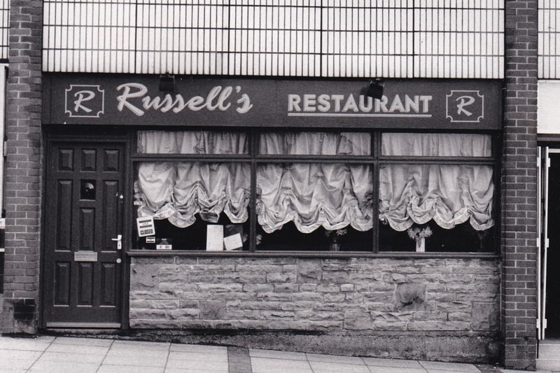 This photo showcases a thriving restaurant in the Leeds suburbs. Russell's restaurant was on Selby Road in Halton. It is pictured in April 1987.