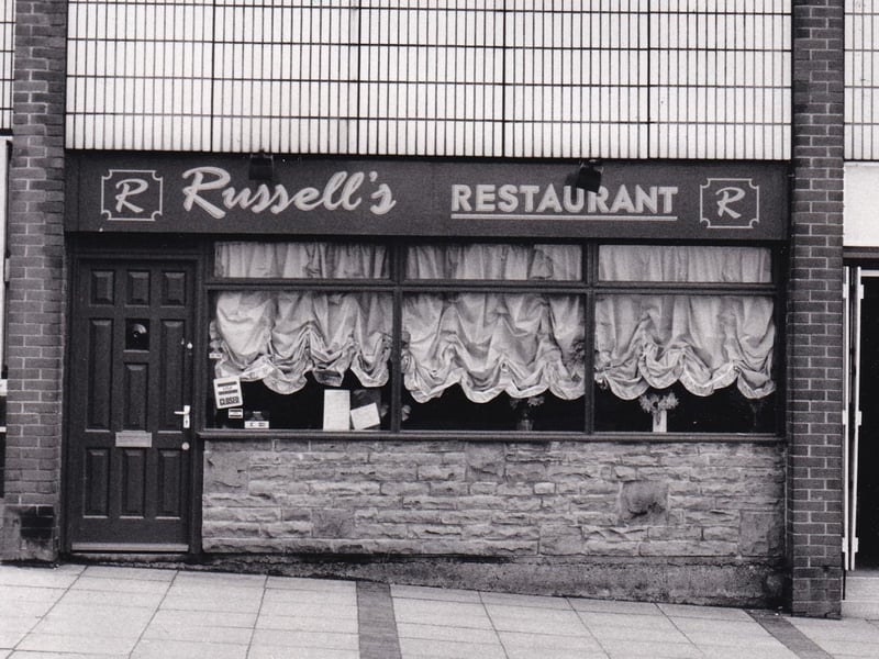 This photo showcases a thriving restaurant in the Leeds suburbs. Russell's restaurant was on Selby Road in Halton. It is pictured in April 1987.