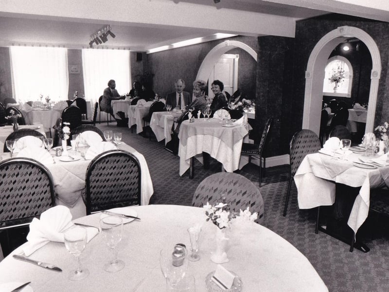 Inside L'Escargot restaurant on Shaw Lane at Headingley in March 1989.