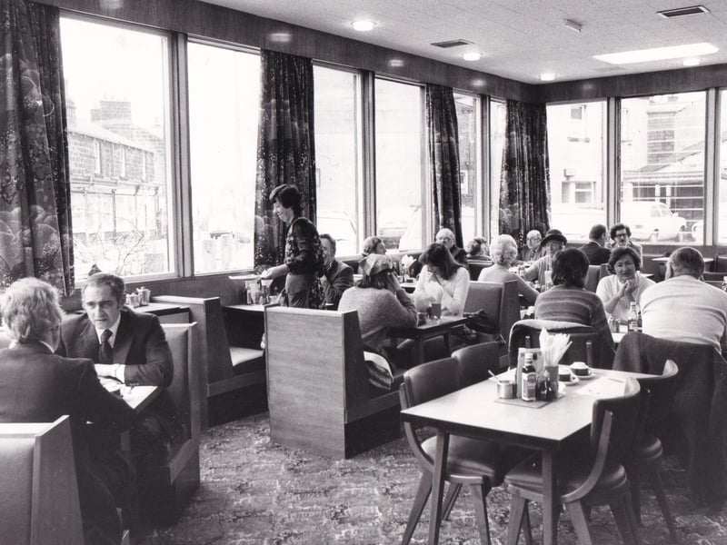 Inside Bryan's fish and chip restaurant in Headingley in February 1980.
