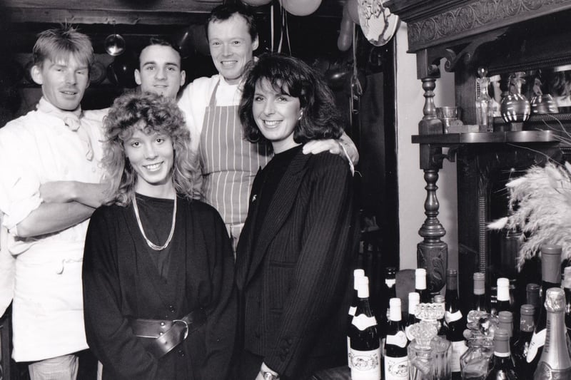 La Jardiniere in the Bond Street Centre was named Oliver's restaurant of the year. Pictured in December 1989 are owners David and Jackie Barnard with chef Marc Mottershed (back), second chef Lee Knowles and Joanne Mottershead.