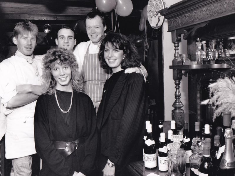 La Jardiniere in the Bond Street Centre was named Oliver's restaurant of the year. Pictured in December 1989 are owners David and Jackie Barnard with chef Marc Mottershed (back), second chef Lee Knowles and Joanne Mottershead.