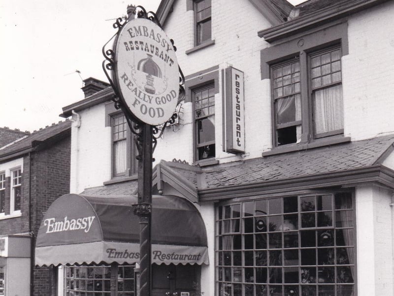 October 1982 and pictured is the popular Embassy restaurant on Roundhay Road.It was opened by Richard Wray in 1968.