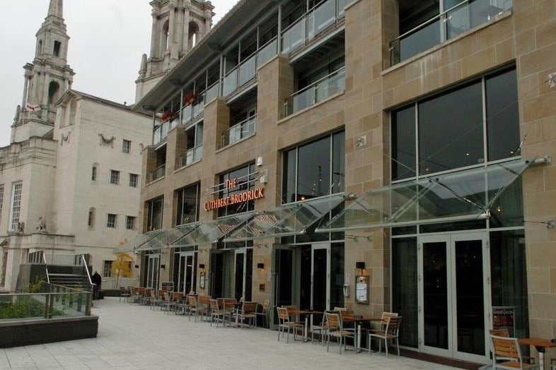 Enjoy drinks on this Wetherspoons' large raised outdoor terrace, overlooking Millennium Square.