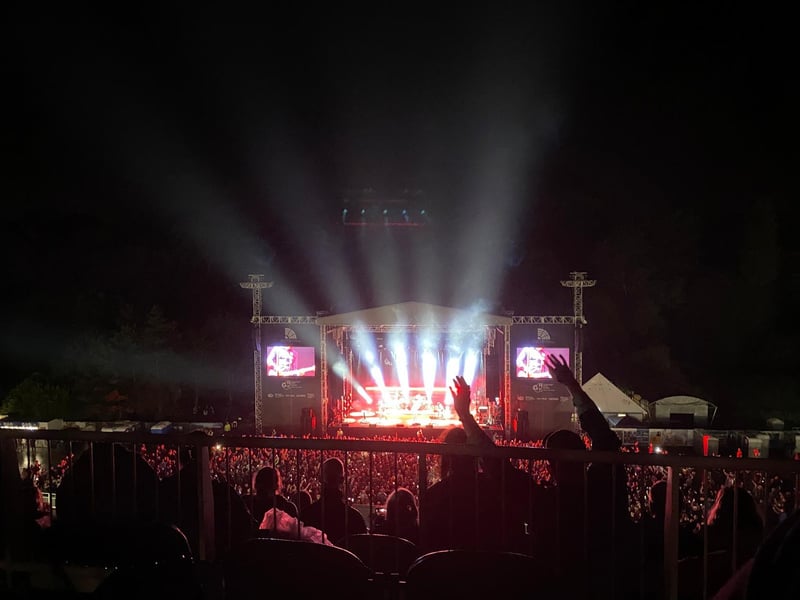 The venue lit up for the occasion.