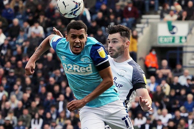 One of Preston’s better outfield players on the day, the Welshman made a number of clearances when defending the box.