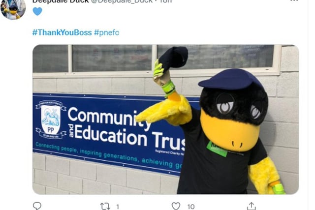 Deepdale Duck paid tribute via Twitter