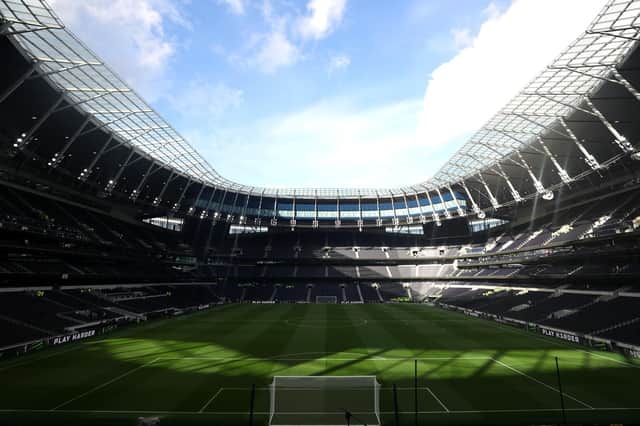IMPRESSIVE VENUE: The Tottenham Hotspur Stadium, which Leeds United will play at for the first time with fans, having lost 3-0 there back in January behind closed doors. Photo by Catherine Ivill/Getty Images.