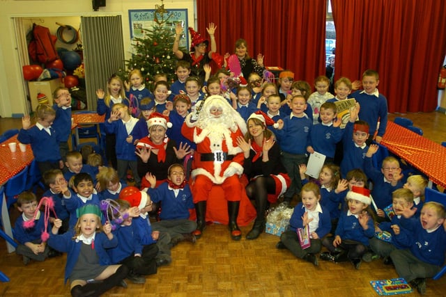 Pupils from the Early Birds Breakfast Club at Christ Church Primary School, Lancaster, enjoyed party games and a visit from Santa, in 2010.