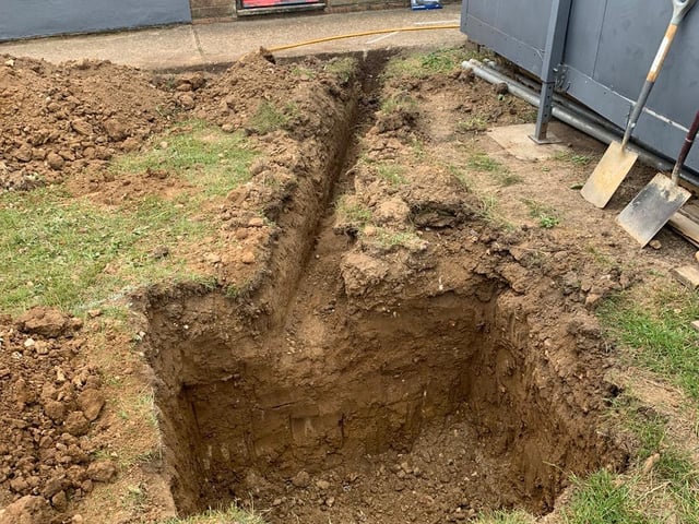 Work is progressing well on the replacement of Woodside Road's old toilet block, in the north-east corner of the ground, and its floodlights