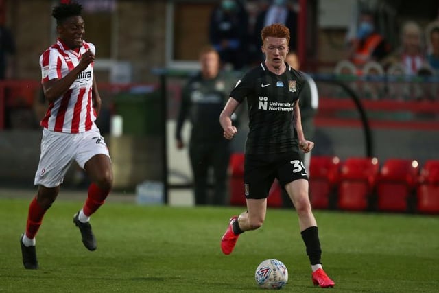Charlie Goode's commanding display against Derby in the FA Cup is just squeezed out by 90 stunning minutes from Callum Morton at Cheltenham. Two crucial goals capped a tireless, relentless, all-action performance at Whaddon Road.