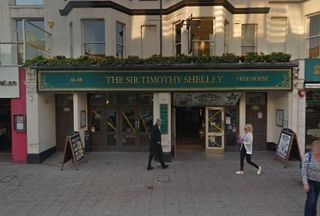 The Sir Timothy Shelley, which closed in 2016, was one of two Wetherspoon pubs opposite one another in Chapel Road, Worthing, the other being the Three Fishes