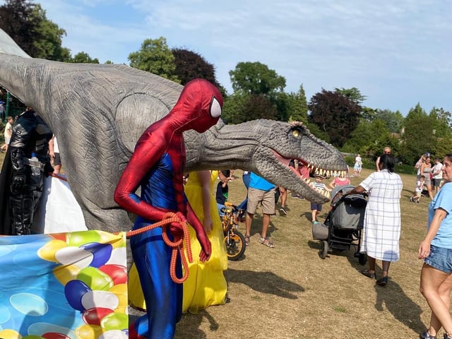 Spider-Man was on hand to keep Reggie moving.
