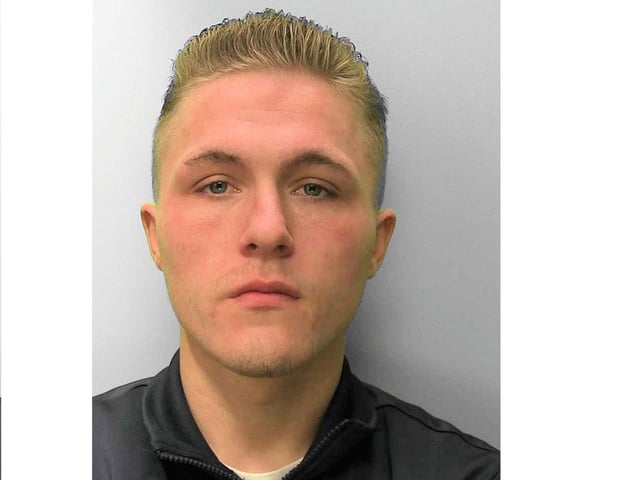 Cameron Skilton, 22, of London Road in Bexhill, was jailed for eight years on August 6 on charges relating to two separate incidents. He pleaded guilty to the robbery of a man in his car in Bexhill on August 18, 2018, as well as criminal damage and possession of an offensive weapon in a public place. He was also convicted of assault and theft after an attack on a man in Holliers Hill, Bexhill, on May 31, 2020. Along with Reece Ripley, who also appears in this gallery, and an unnamed 15-year-old, Skilton attacked the man and stole his headphones and £250 cash. All three were caught less than an hour later. He was sentenced to two years and four months in jail, to run concurrently with the eight-year sentence for the 2018 robbery. SUS-200109-142333001