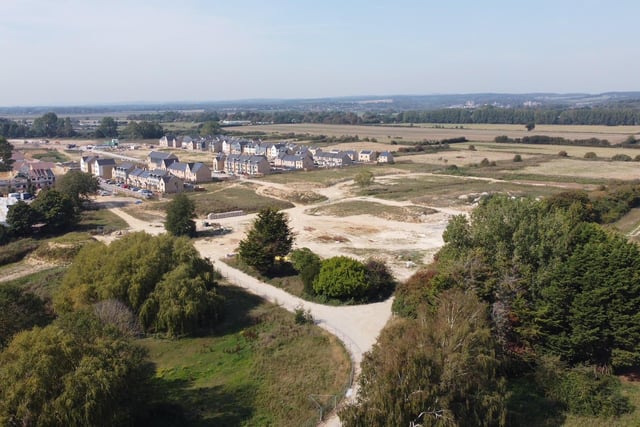 Aerial shots of how the north Littlehampton development is taking shape. Picture: Michael Cross